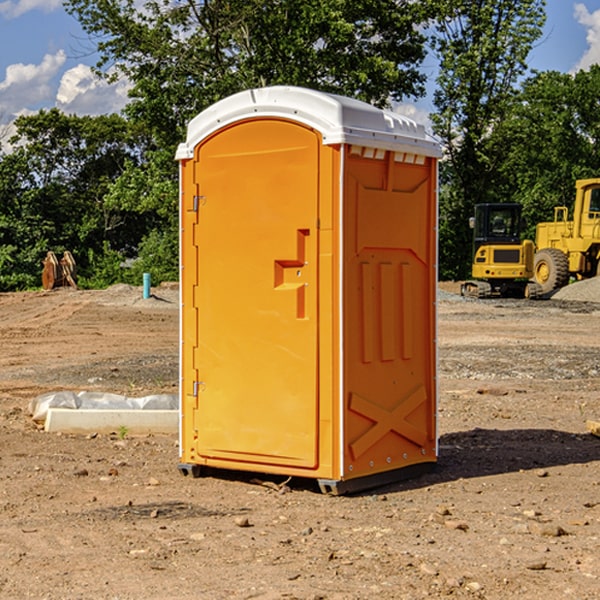 what is the maximum capacity for a single portable restroom in Novinger